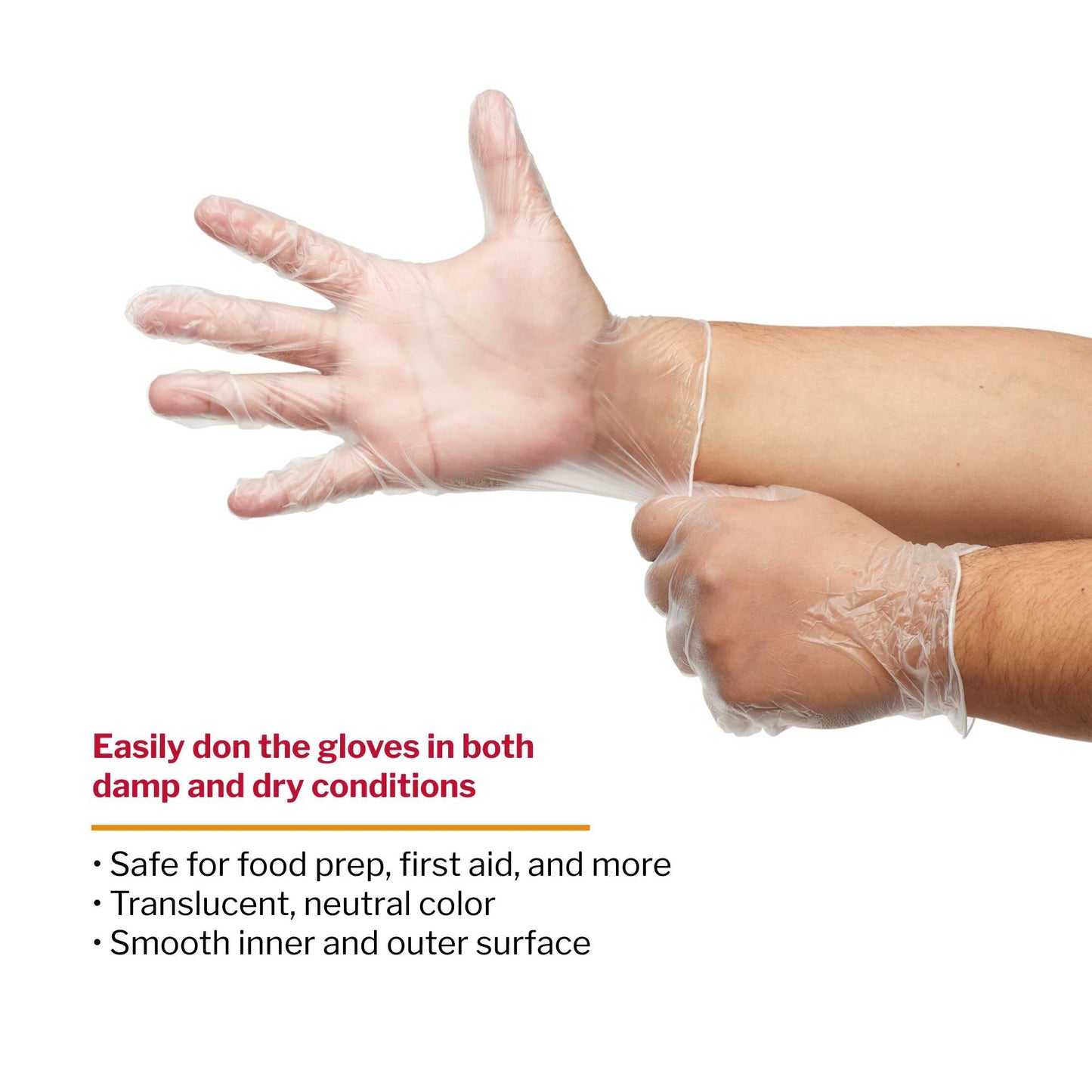 Exam Glove McKesson Confiderm X-Large NonSterile Vinyl Standard Cuff Length Smooth Clear Not Rated, Packaging Type- Box