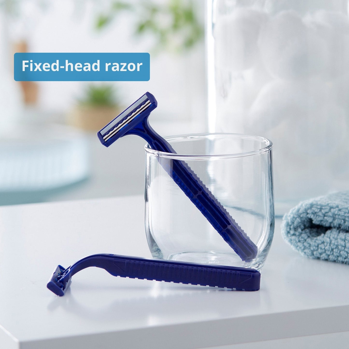 Personal Razor with Lubricating Strip McKesson Single Edge Twin Blade NonSterile Disposable, Packaging Type- Box