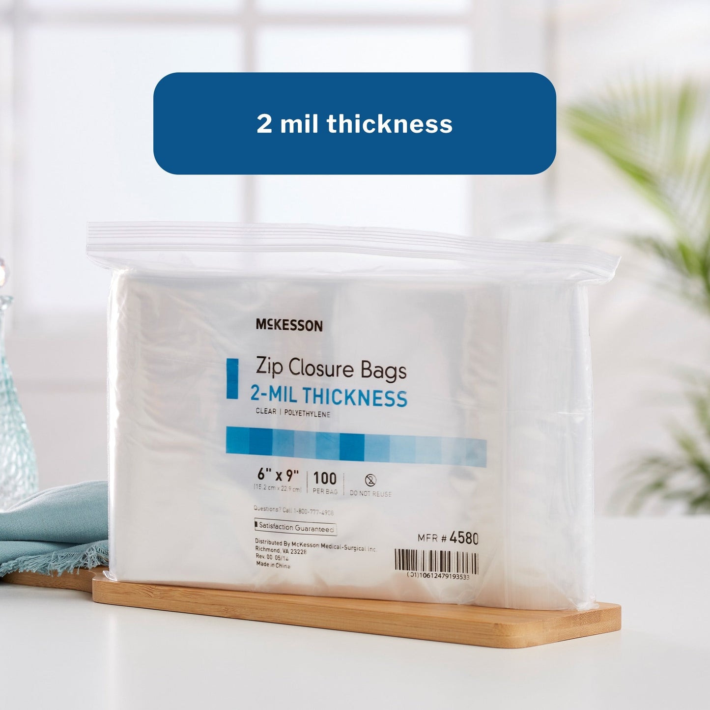 Reclosable Bag McKesson 6 X 9 Inch Polyethylene Clear Zipper Closure, Packaging Type- Box