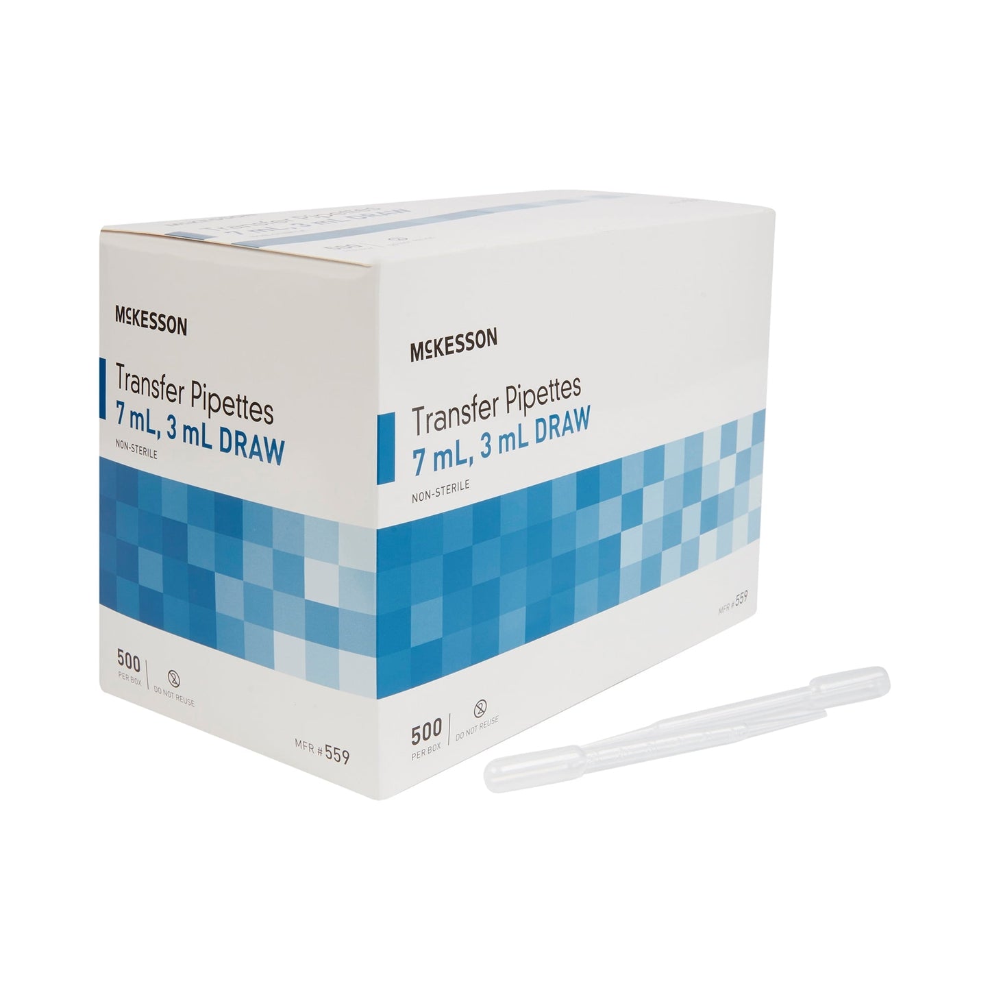 McKesson Transfer Pipette 7.5 mL 0.5 to 3 mL Graduation Increments NonSterile, Packaging Type- Box