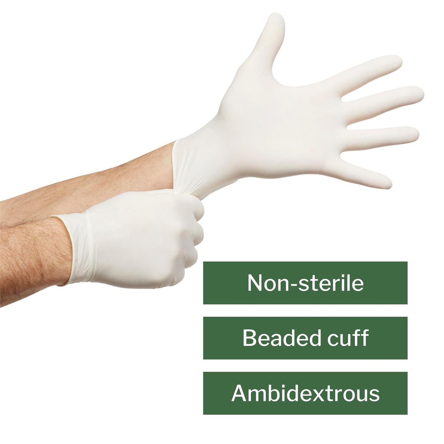 Exam Glove McKesson Confiderm Medium NonSterile Latex Standard Cuff Length Textured Fingertips Ivory Not Rated, Packaging Type- Box