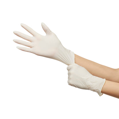 Exam Glove McKesson Confiderm Small NonSterile Latex Standard Cuff Length Fully Textured Ivory Not Rated, Packaging Type- Box
