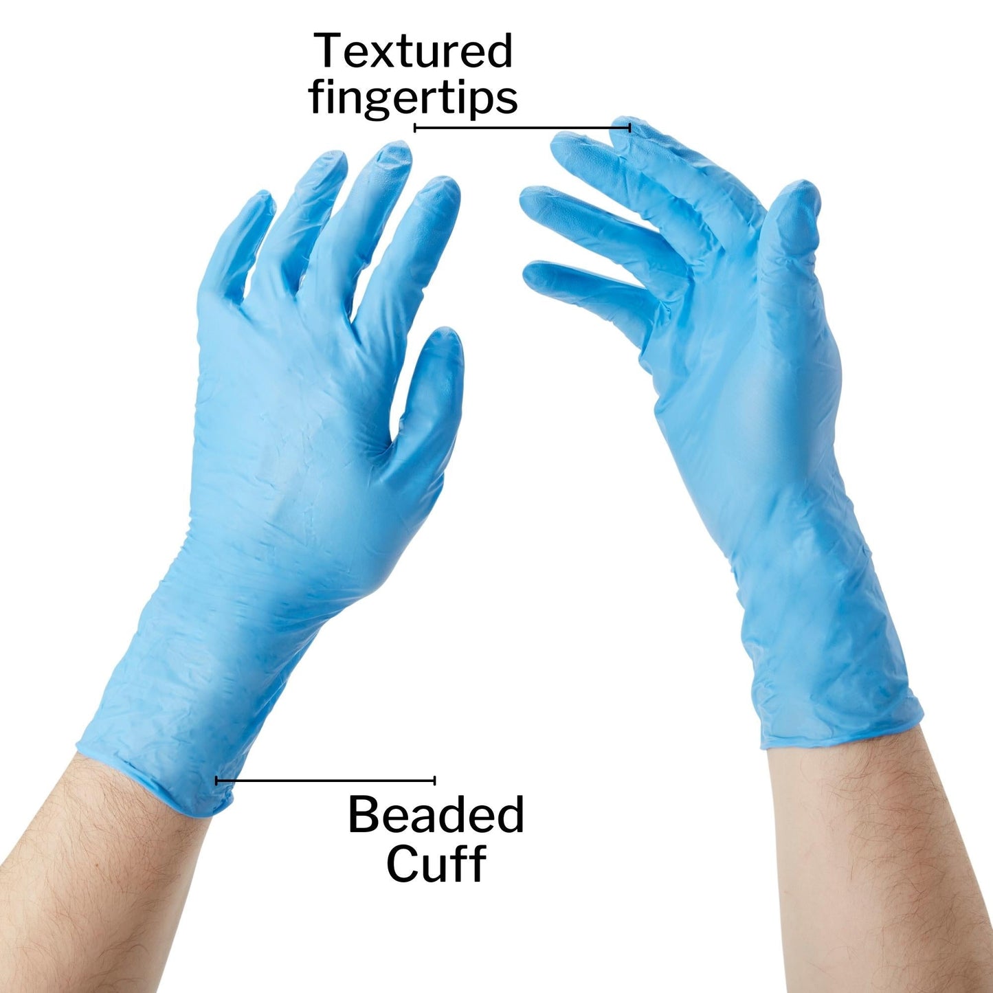 Exam Glove McKesson Confiderm 6.5CX X-Large NonSterile Nitrile Extended Cuff Length Textured Fingertips Blue Chemo Tested, Packaging Type- Box