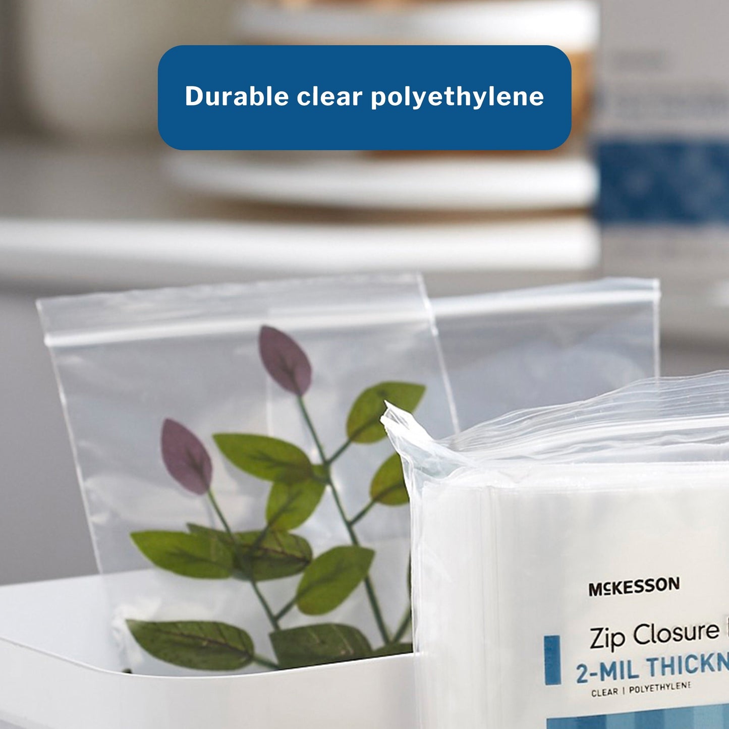Reclosable Bag McKesson 2 X 3 Inch Polyethylene Clear Zipper Closure, Packaging Type- Box