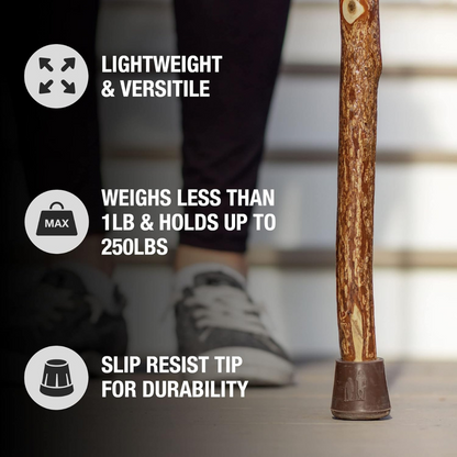 Walking Stick Brazos Twisted Trekker Wood 58 Inch Height Sassafras