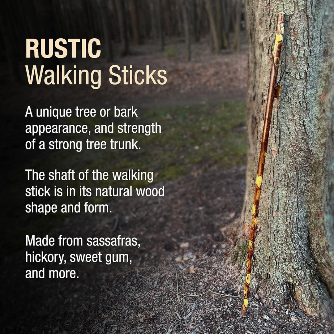Walking Stick Brazos Free Form Wood 55 Inch Height Hawthorn
