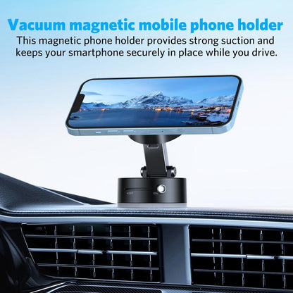 Airis Magnetic Vacuum Phone Holder – Hands-Free Car Mount with 360° Rotation