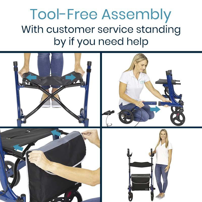 Upright Rollator - Walker with Foldable Transport Seat - upright-walker