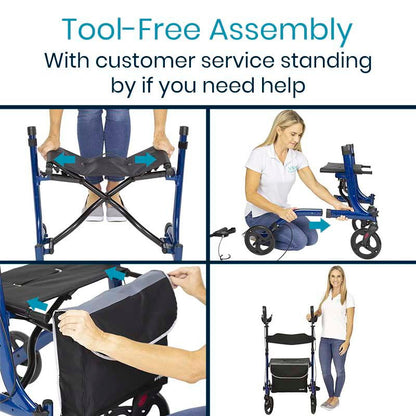 Upright Rollator - Walker with Foldable Transport Seat - upright-walker