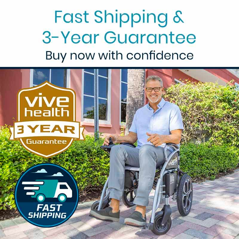 Compact Power Wheelchair - Foldable Long Range Transport Aid - folding-power-wheelchair