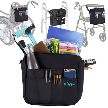 Rollator Bag - Black - rollator-walker-bag