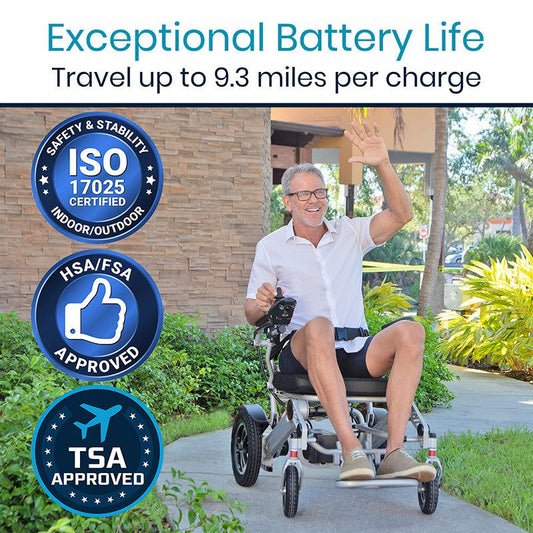 Power Wheelchair - Foldable Long Range Transport Aid - power-wheelchair