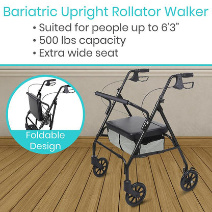 Bariatric Rollator - Blue - bariatric-rollator