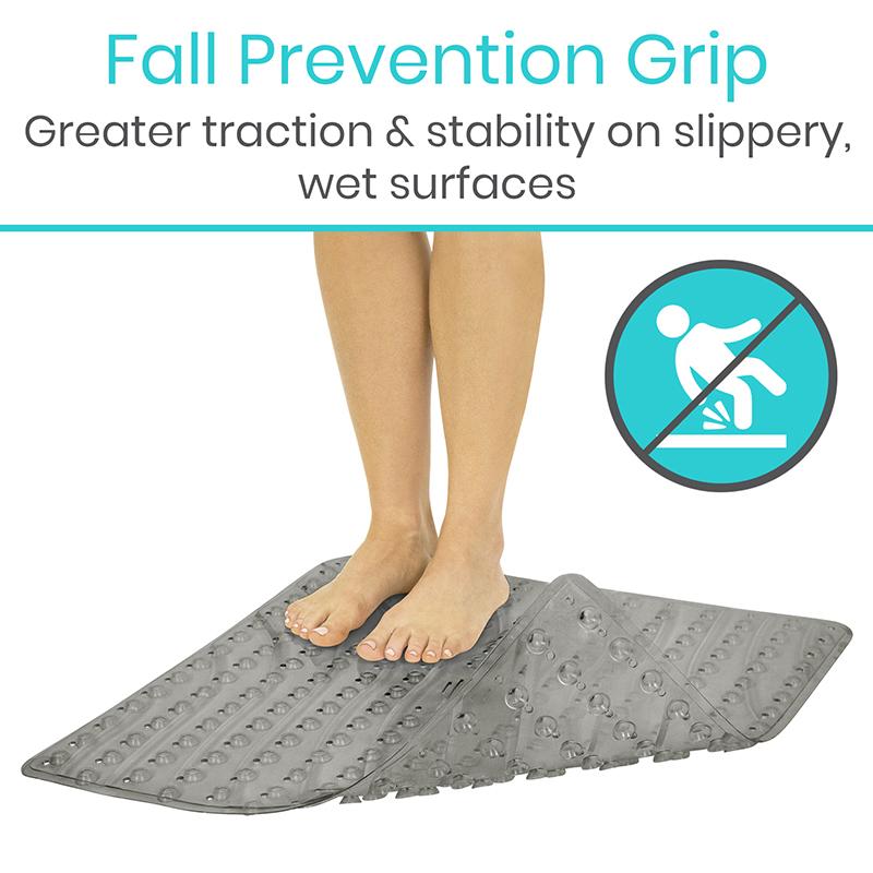 20" x 20" Shower Mat - Gray - square-shower-bath-mat