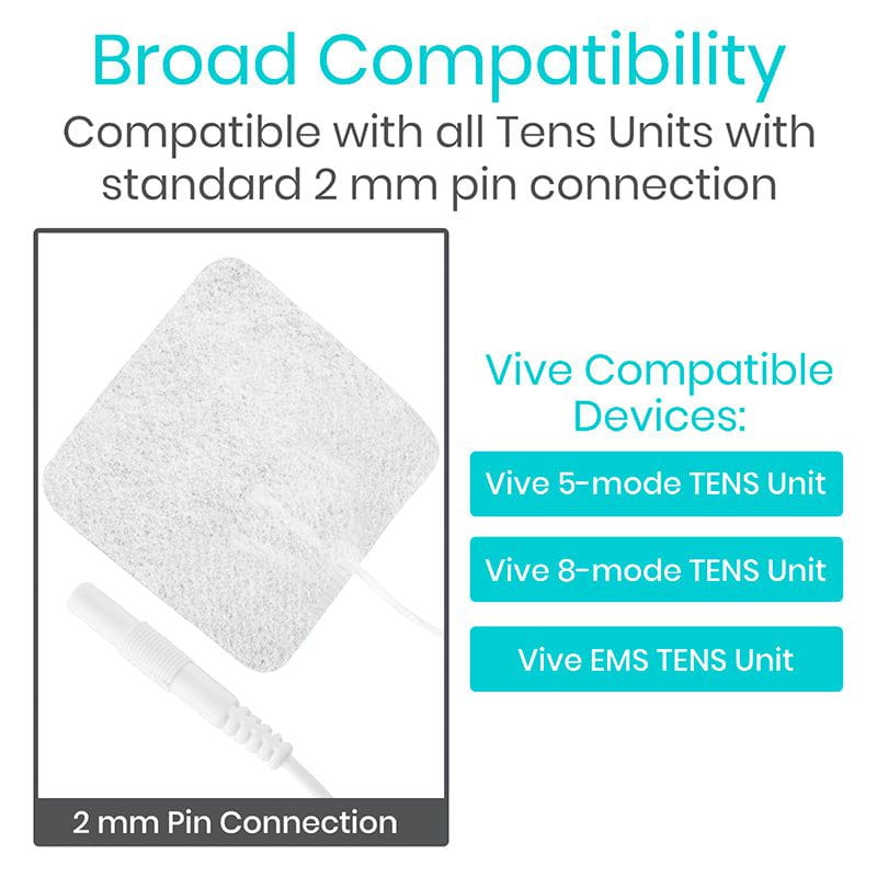 Lead Electrodes (2" x 2") - 10 Sets of 4 - electrodes-tens-unit-pads