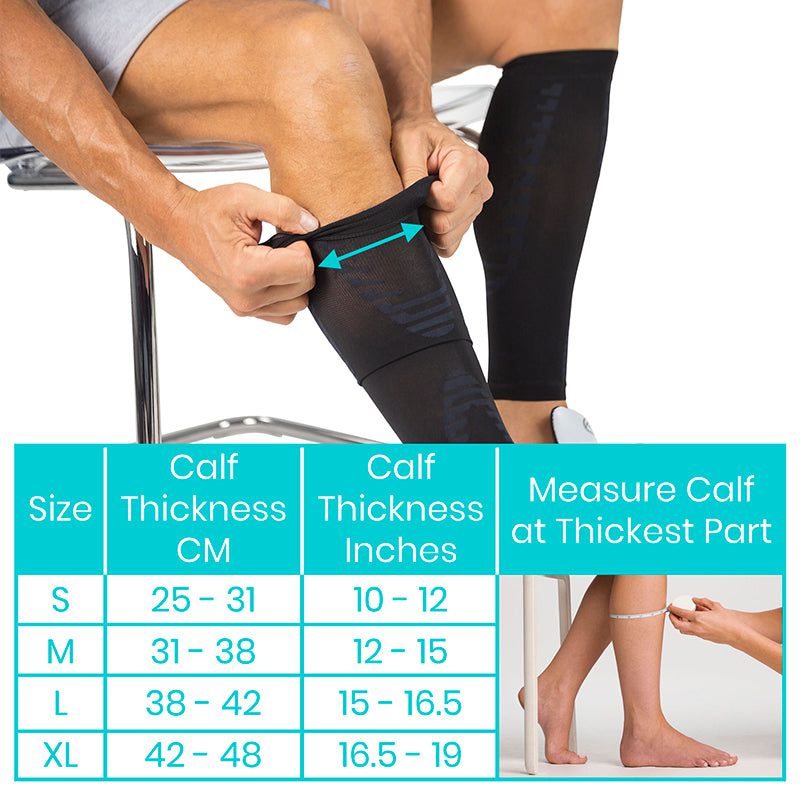 Calf Compression Sleeve - Pain & Swelling Relief - Large - calf-compression-sleeve