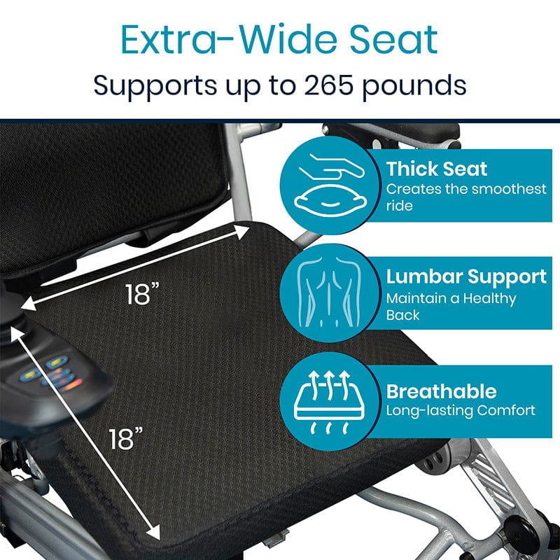 Power Wheelchair - Foldable Long Range Transport Aid - power-wheelchair