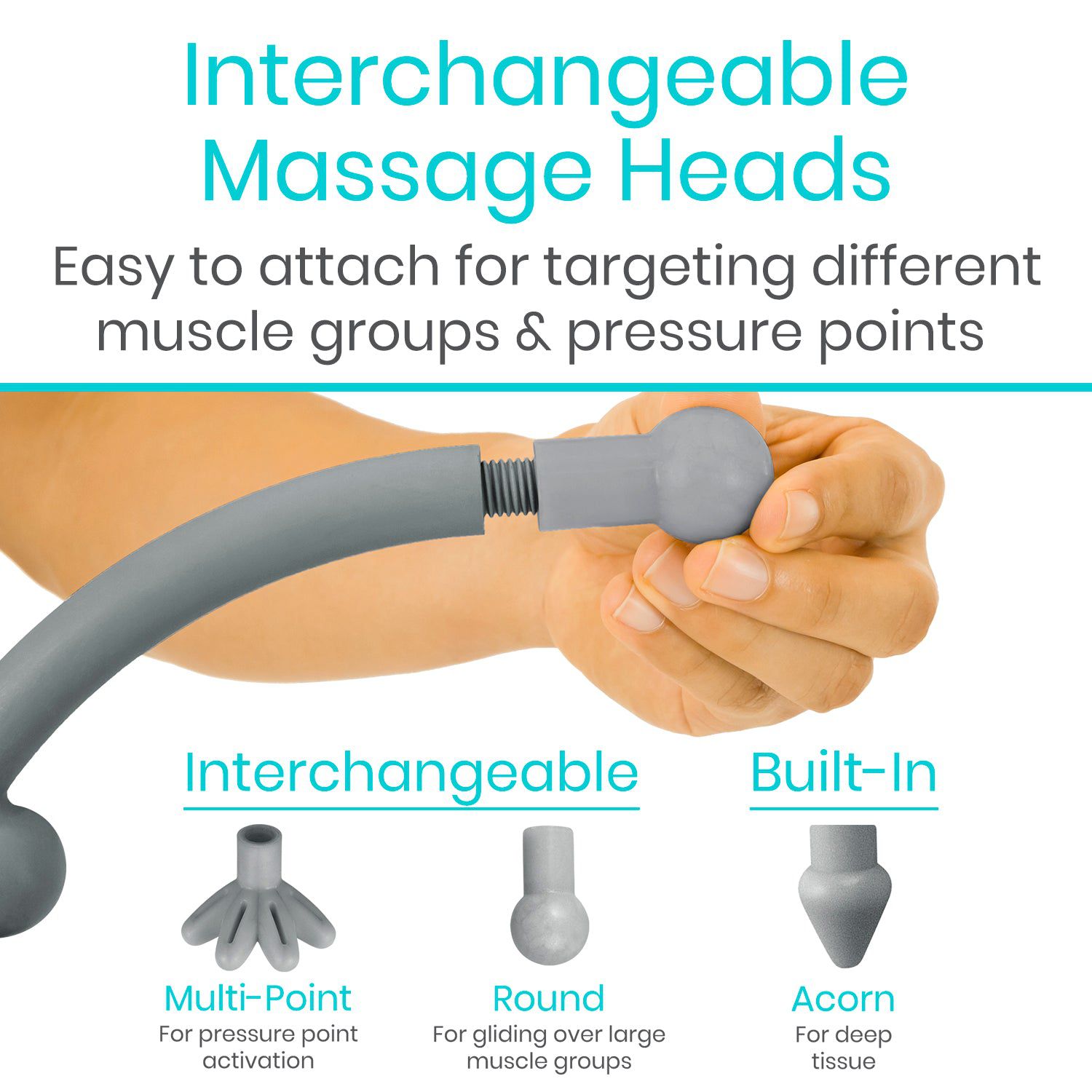 Massage Cane with Interchangeable Heads - massage-cane-with-interchangeable-heads