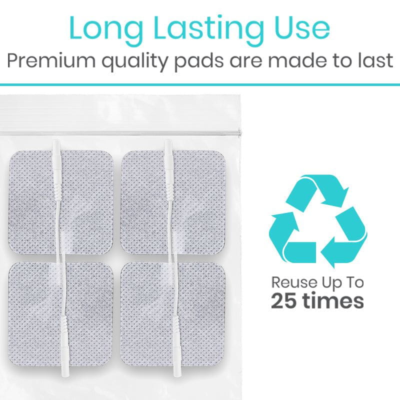 Lead Electrodes (2" x 2") - 10 Sets of 4 - electrodes-tens-unit-pads