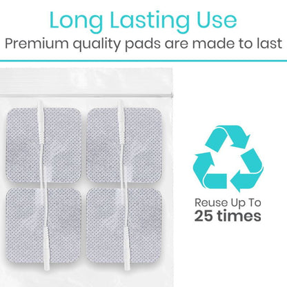 Lead Electrodes (2" x 2") - 10 Sets of 4 - electrodes-tens-unit-pads