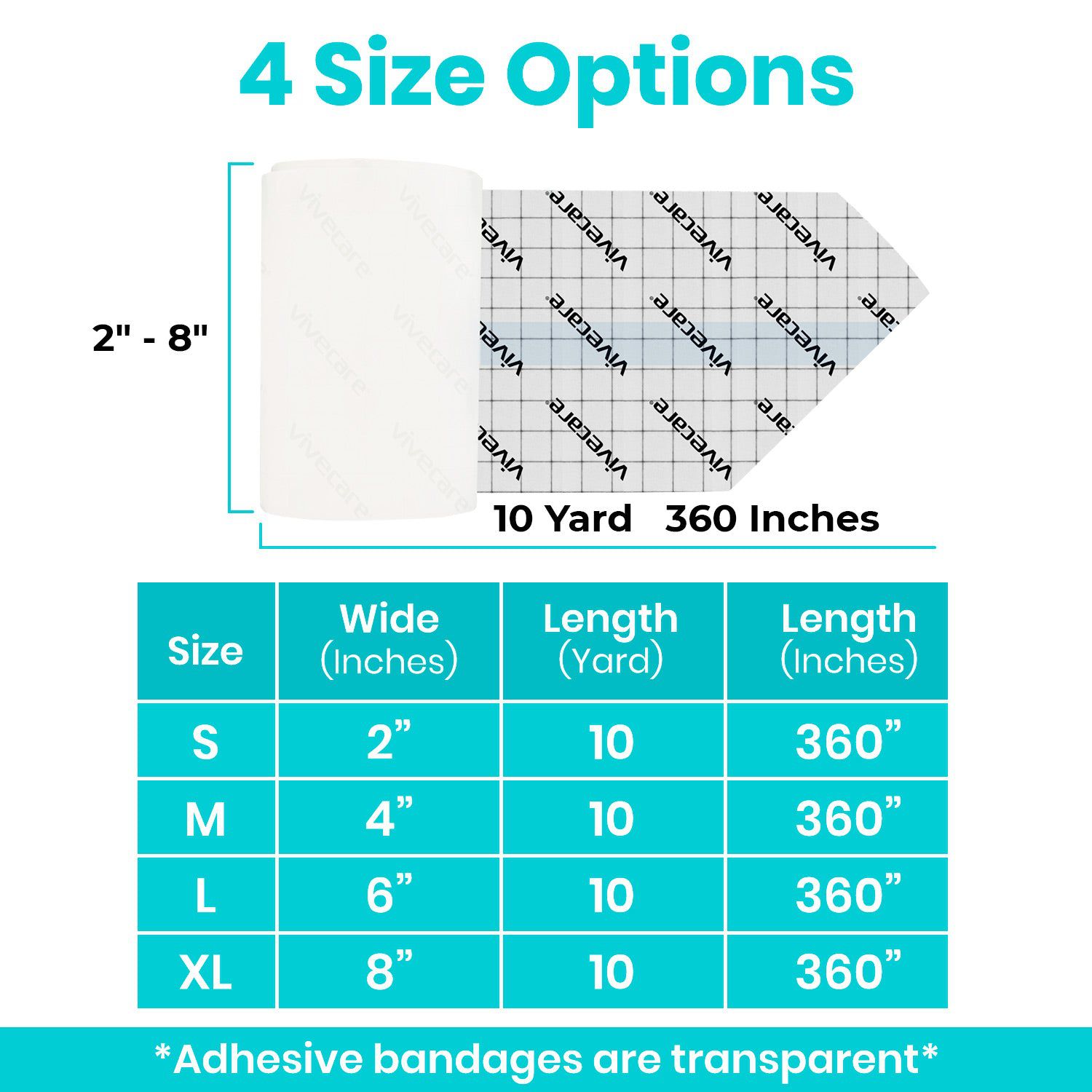 Transparent Adhesive Bandages - 6 Inches - transparent-adhesive-bandages