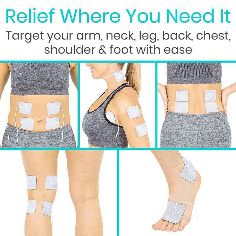 Lead Electrodes (2" x 2") - 10 Sets of 4 - electrodes-tens-unit-pads