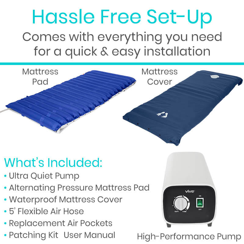 5" Alternating Pressure Pad - Bedsore Prevention - alternating-pressure-mattress-overlay