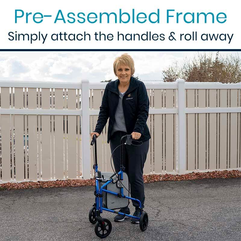 3 Wheel Walker Rollator - Lightweight Foldable Walking Transport - 3-wheel-rollator