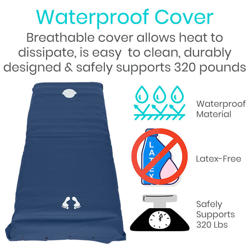 5" Alternating Pressure Pad - Bedsore Prevention - alternating-pressure-mattress-overlay