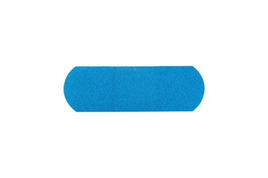 Metal Detectable Adhesive Strip American White Cross 1 X 3 Inch Fabric Rectangle Blue Sterile, Packaging Type- Case