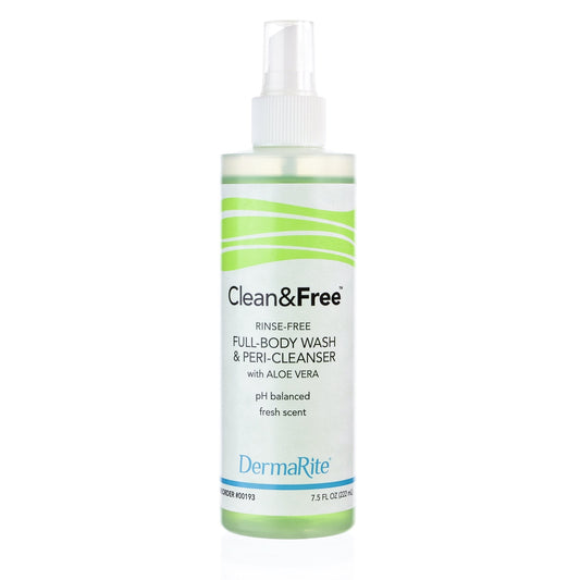 Rinse-Free Shampoo and Body Wash Clean & Free 7.5 oz. Pump Bottle Scented,  Packaging Type- Each