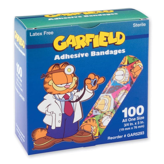 Adhesive Strip ASO 3/4 X 3 Inch Plastic Rectangle Kid Design (Garfield) Sterile, Packaging Type- Case