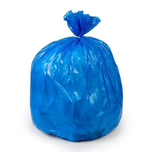 Recyclying Bag Colonial Bag 44 gal. Blue LLDPE 1.3 mil 38 X 48 Inch X-Seal Bottom Coreless Roll, Packaging Type- Case