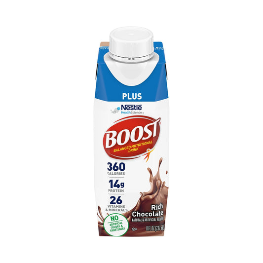 Oral Supplement Boost Plus Rich Chocolate Flavor Liquid 8 oz. Carton,  Packaging Type- Each