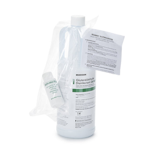 Glutaraldehyde High-Level Disinfectant REGIMEN Activation Required Liquid 32 oz. Bottle Reusable, Packaging Type- Each