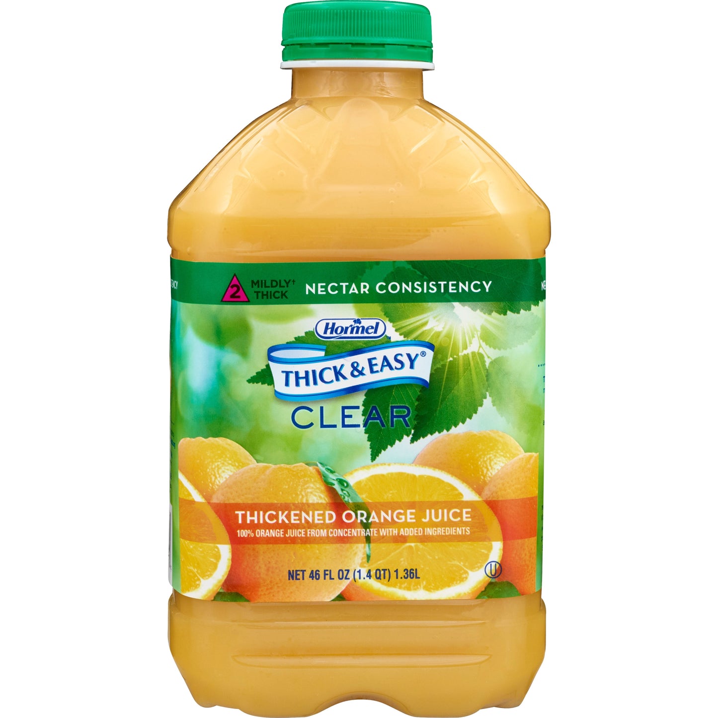 Thickened Beverage Thick & Easy 46 oz. Bottle Orange Flavor Liquid IDDSI Level 2 Mildly Thick,  Packaging Type- Each