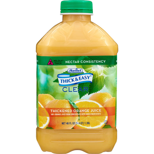 Thickened Beverage Thick & Easy 46 oz. Bottle Orange Flavor Liquid IDDSI Level 2 Mildly Thick,  Packaging Type- Each