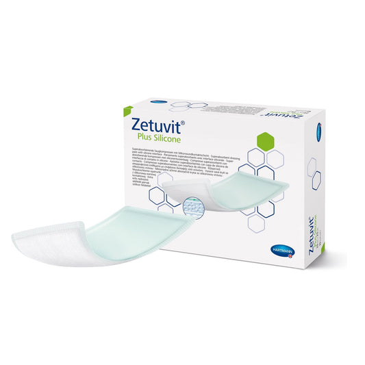 Super Absorbent Dressing Zetuvit Plus Silicone Non-Bordered Nonadhesive 8 X 10 Inch Rectangle,  Packaging Type- Each