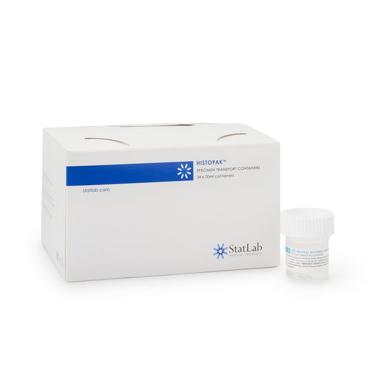 Prefilled Formalin Container StatClick 10 mL Fill in 20 mL (0.67 oz.) Screw Cap Warning Label NonSterile, Packaging Type- Case