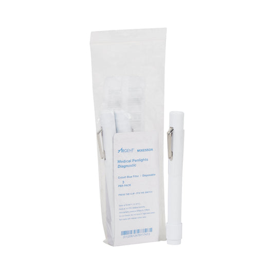 Penlight McKesson White Light with Cobalt Filters 4-1/2 Inch Disposable, Packaging Type- Each