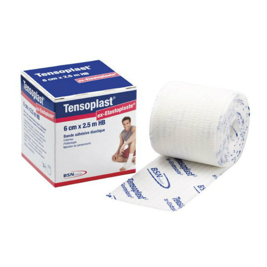 Elastic Adhesive Bandage Tensoplast 3 Inch X 5 Yard No Closure White NonSterile Medium Compression, Packaging Type- Each