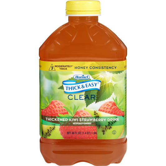 Thickened Beverage Thick & Easy 46 oz. Bottle Kiwi Strawberry Flavor Liquid IDDSI Level 3 Moderately Thick/Liquidized,  Packaging Type- Each