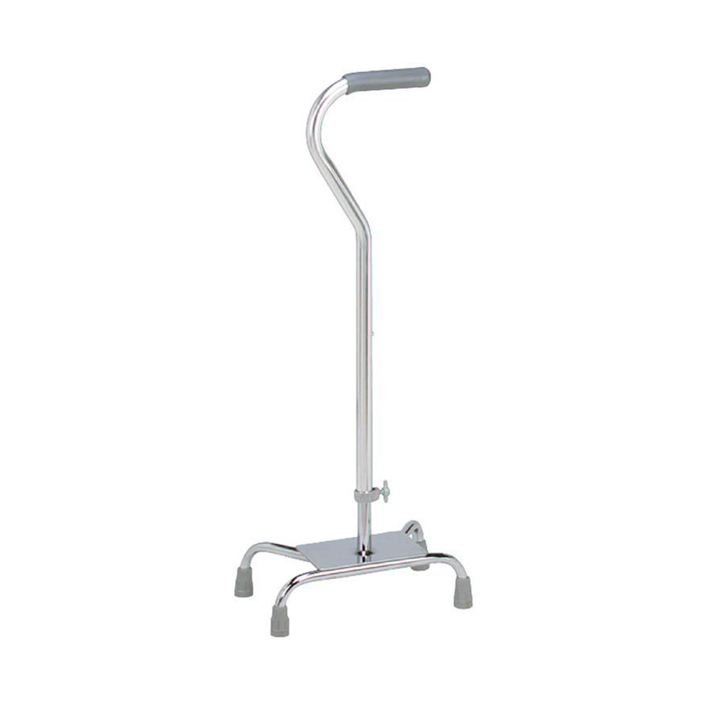 Large Base Quad Cane Carex Aluminum 28 to 37 Inch Height Silver, Packaging Type- Each