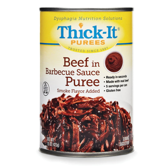 Thickened Food Thick-It 15 oz. Can Beef in BBQ Sauce Flavor Puree IDDSI Level 4 Extremely Thick/Pureed, Packaging Type- Each