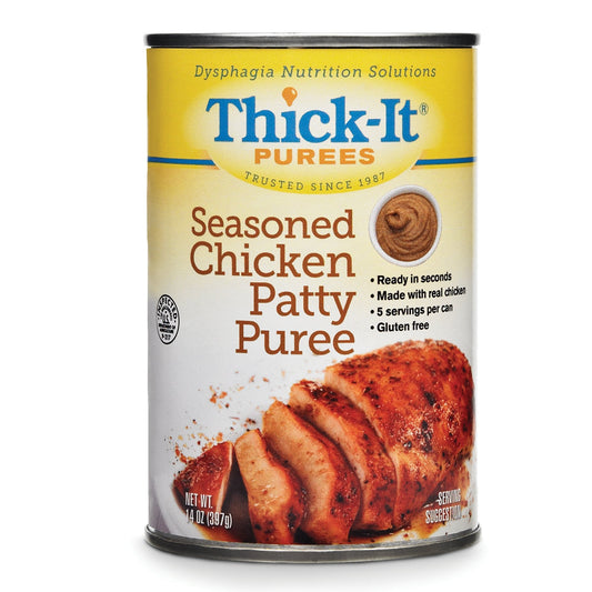 Thickened Food Thick-It 14 oz. Can Seasoned Chicken Patty Flavor Puree IDDSI Level 4 Extremely Thick/Pureed,  Packaging Type- Each