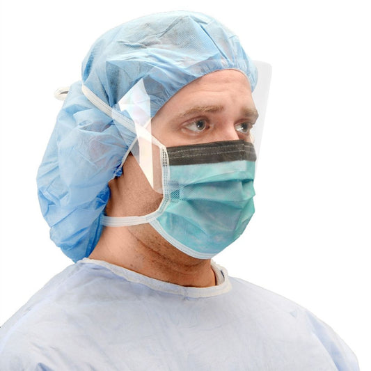 Surgical Mask Cardinal Health Anti-fog Foam ASTM Level 3 Tie Closure One Size Fits Most, Packaging Type- Box