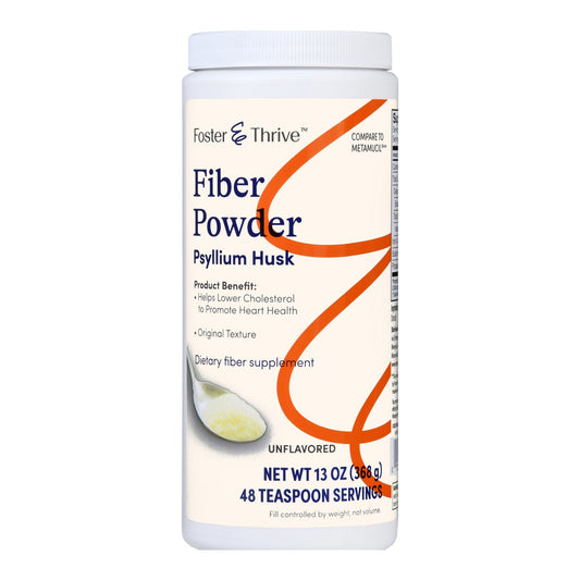 Fiber Supplement Foster & Thrive Original Flavor Powder 13 oz. Psyllium Husk, Packaging Type- Each