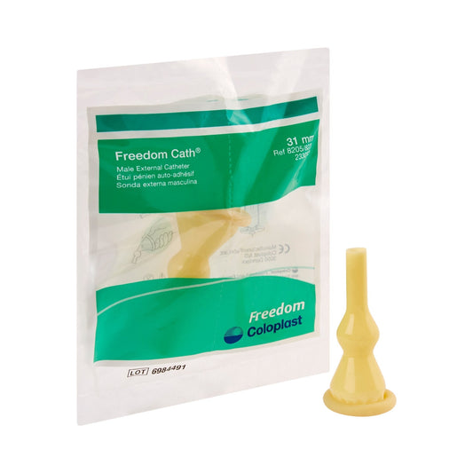 Male External Catheter Freedom Cath Self-Adhesive Seal Latex Intermediate,  Packaging Type- Each
