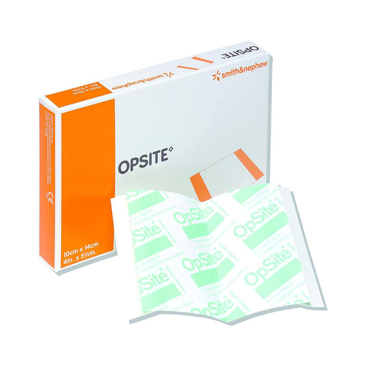Transparent Film Dressing OpSite 4 X 5-1/2 Inch 2 Tab Delivery Rectangle Sterile,  Packaging Type- Each