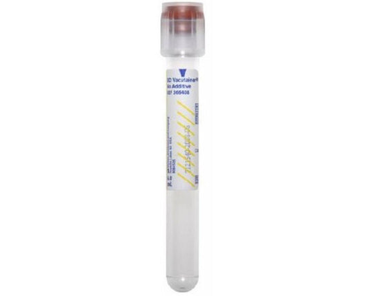 BD Vacutainer No Additive (Z) Plus Secondary Tube Plain 6 mL BD Hemogard Closure Polyethylene Terephthalate (PET) Tube, Packaging Type- Box